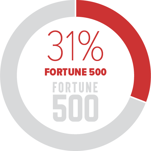 31% of the Fortune 500 companies